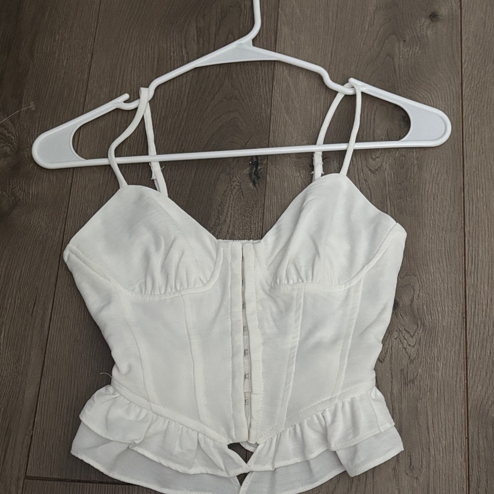 One Clothing Ivory Bustier Top
